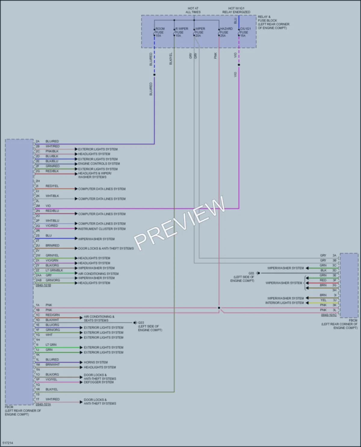 2016 Mazda 6 Body Control Modules wiring diagram preview