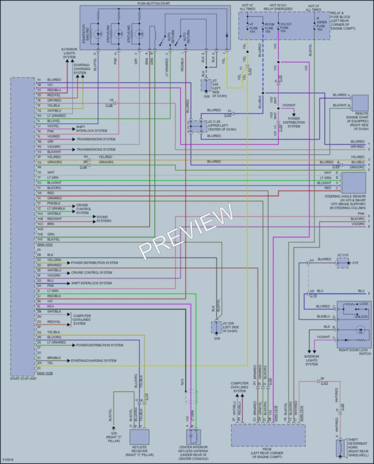 2016 Mazda 6 Power Door Locks wiring diagram preview