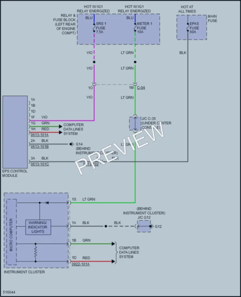 2016 Mazda CX3 Electronic Power Steering wiring diagram preview