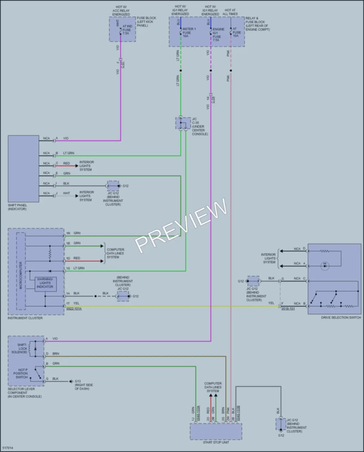 2016 Mazda CX3 Shift Interlock wiring diagram preview