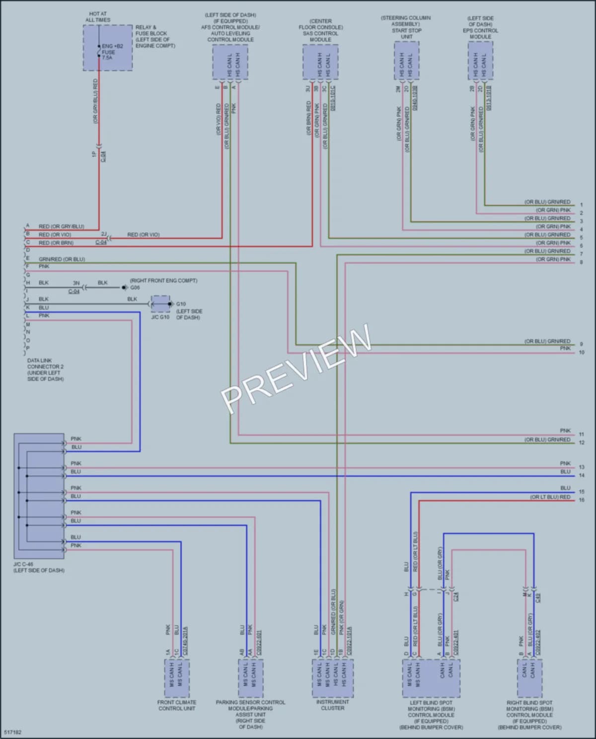 2016 Mazda CX9 Computer Data Lines wiring diagram preview