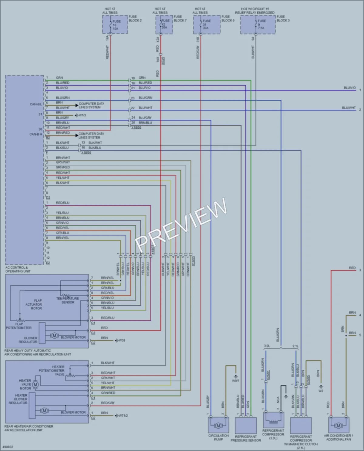 2016 MercedesBenz 2500Sprinter Air Conditioning wiring diagram preview