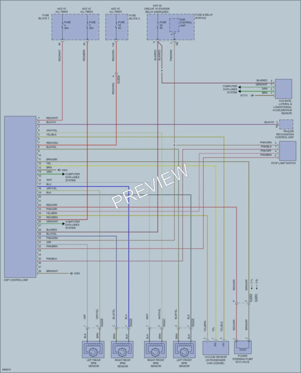 2016 MercedesBenz 2500Sprinter Anti Lock Brakes wiring diagram preview