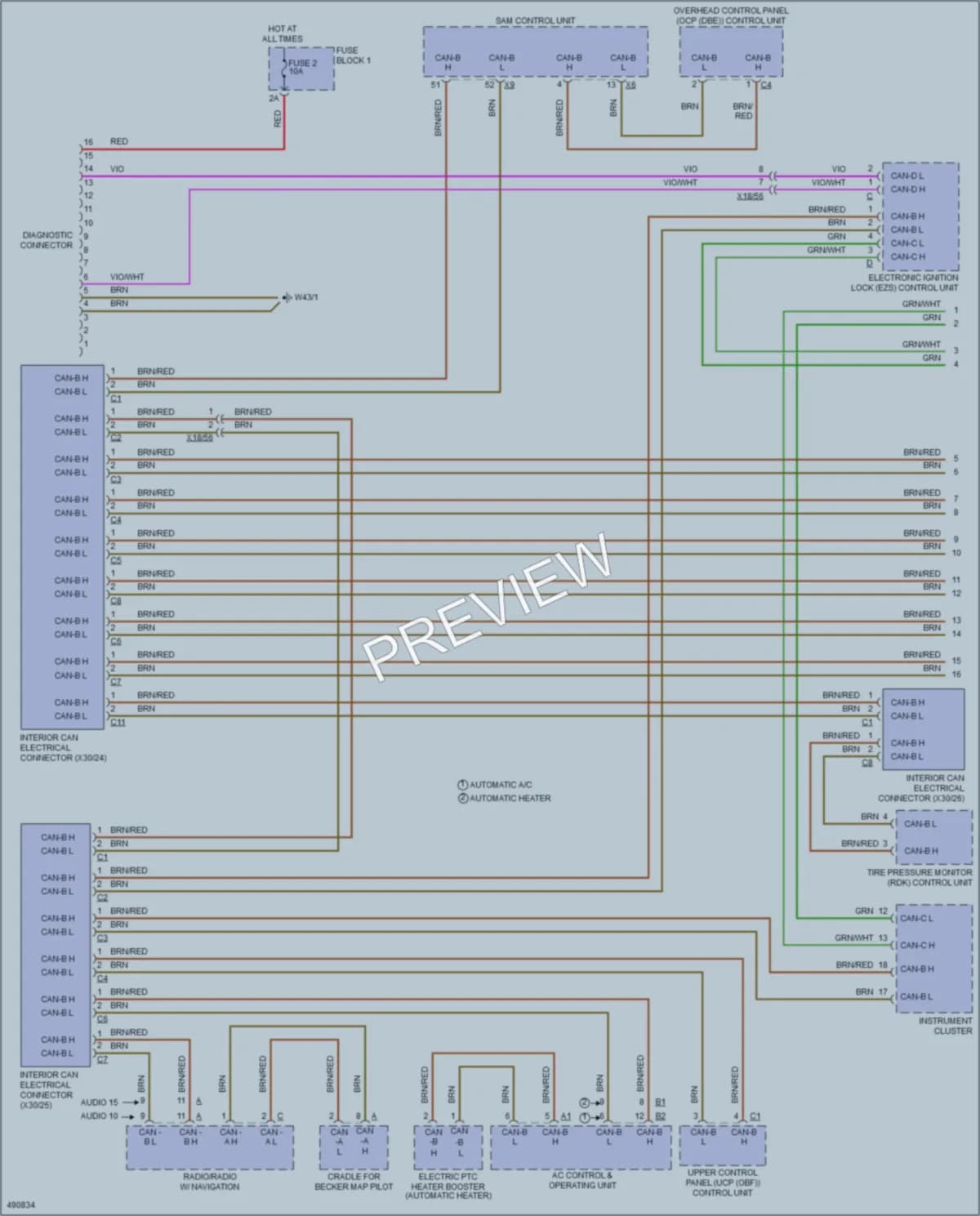 2016 MercedesBenz 3500Sprinter Computer Data Lines wiring diagram preview