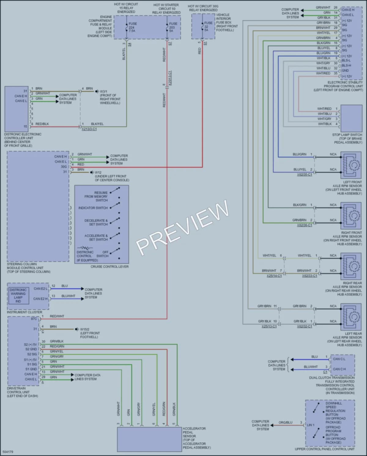 2016 MercedesBenz B250e Cruise Control wiring diagram preview
