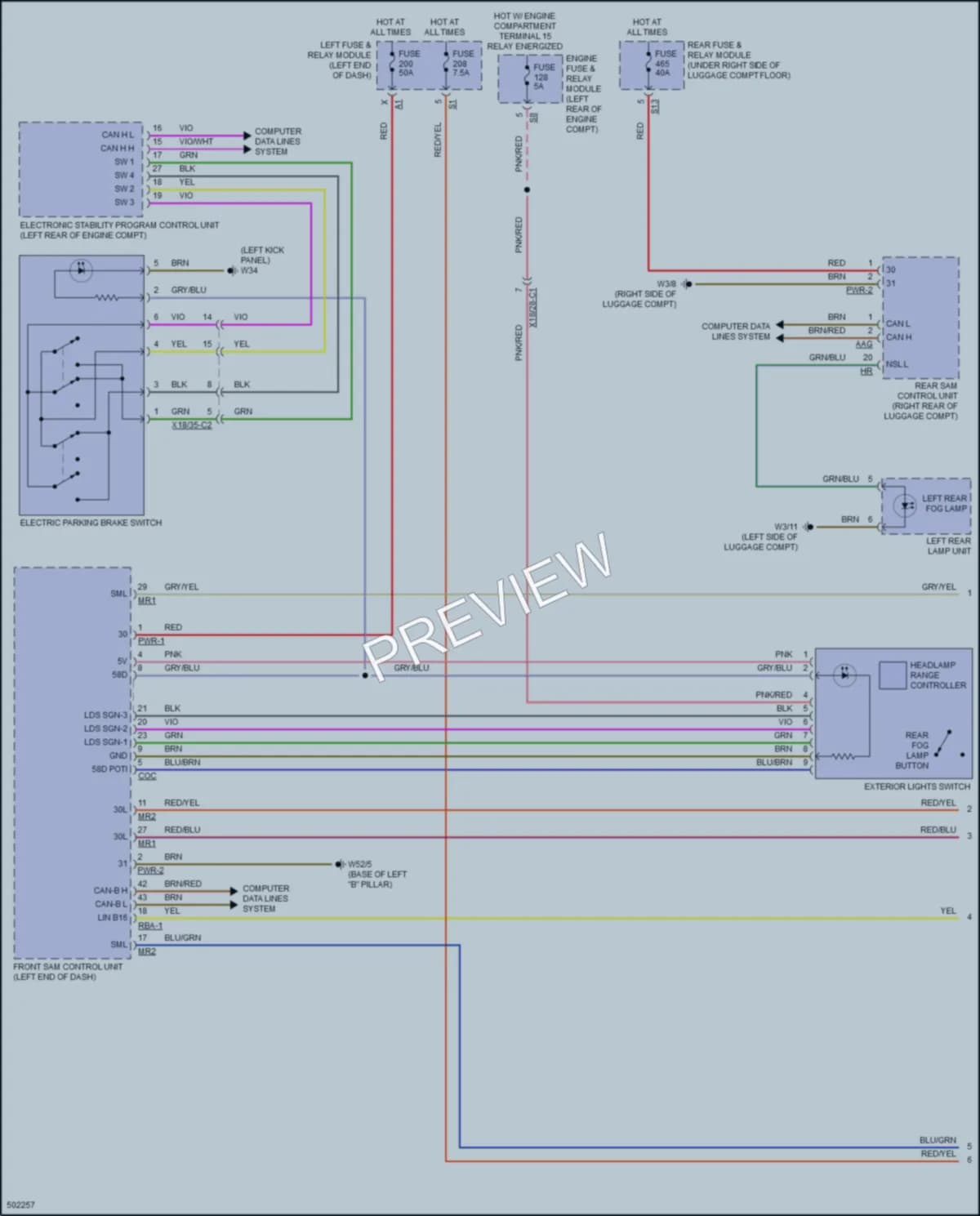 2016 MercedesBenz C300 Headlights wiring diagram preview