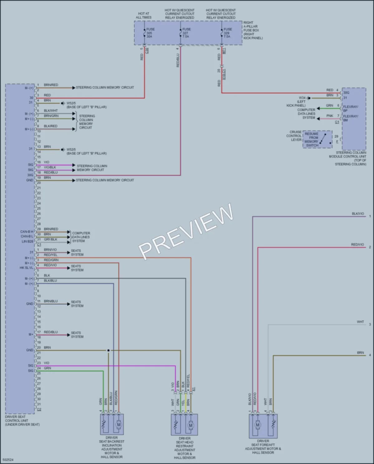 2016 MercedesBenz C300 Memory Systems wiring diagram preview