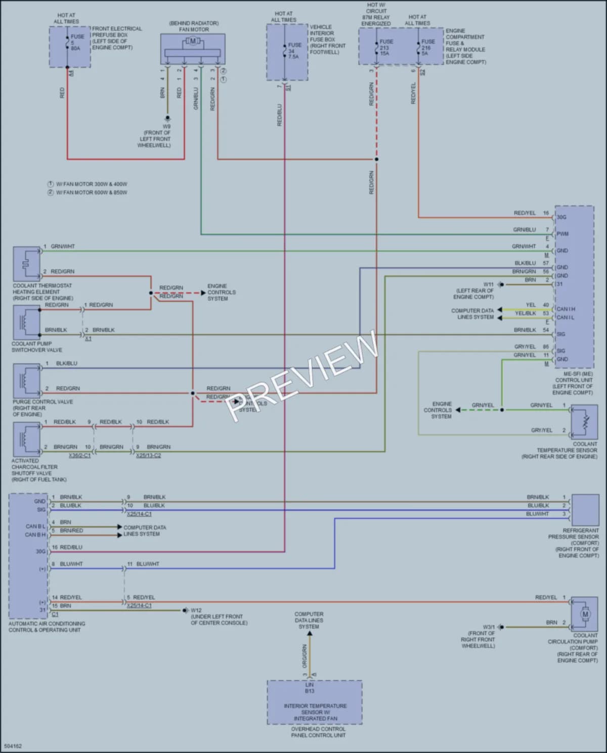 2016 MercedesBenz CLA250 Cooling Fan wiring diagram preview