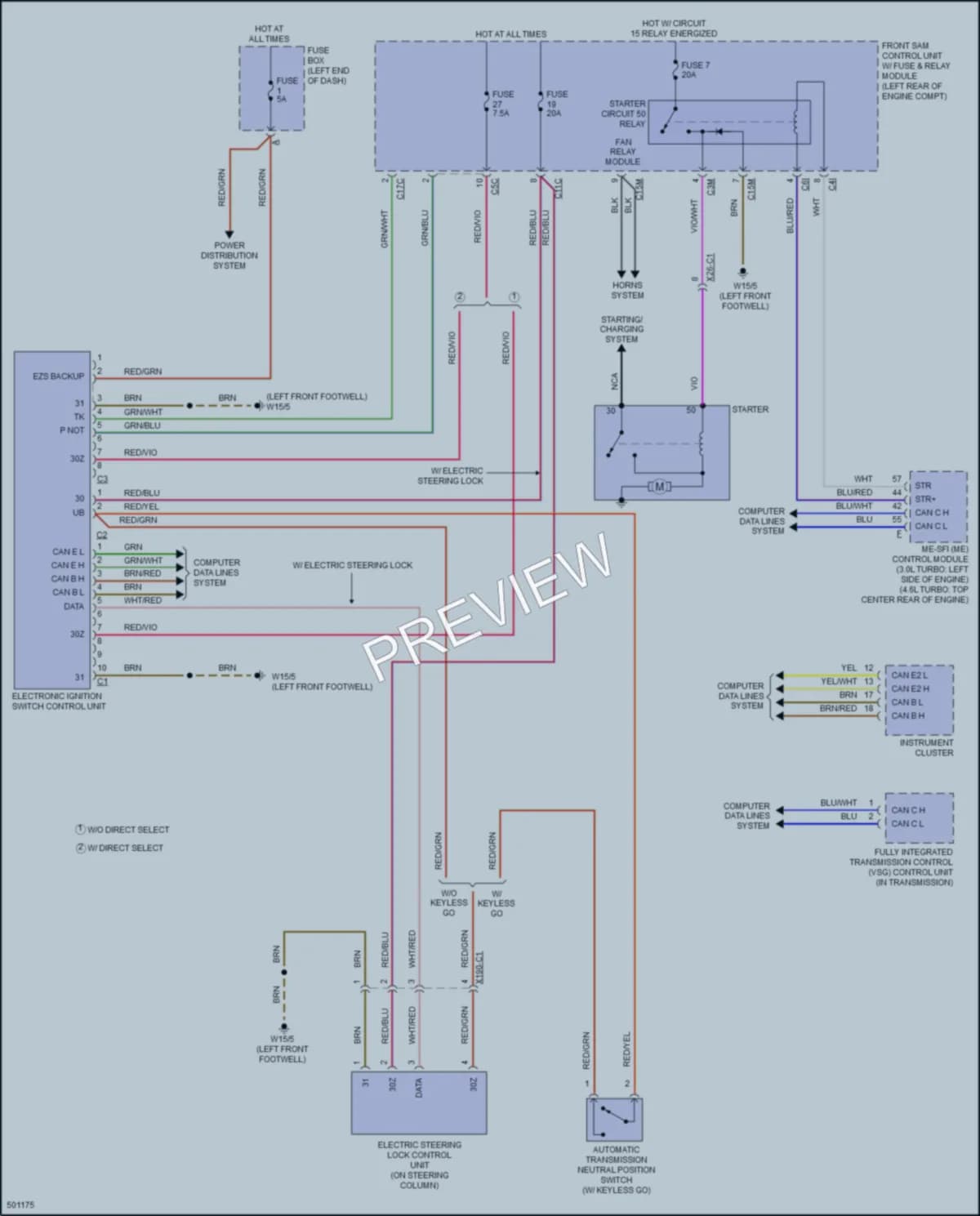 2016 MercedesBenz CLS400 Anti Theft wiring diagram preview
