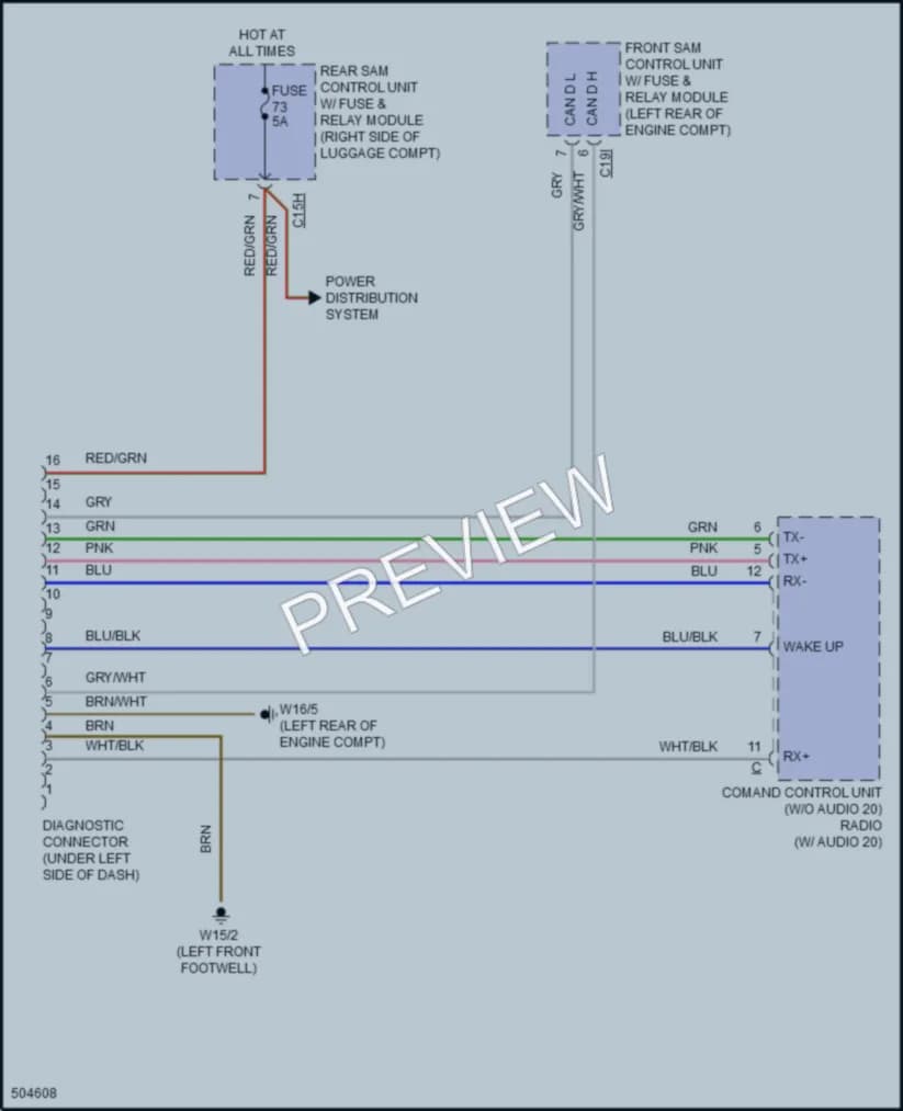 2016 MercedesBenz CLS400 Computer Data Lines wiring diagram preview