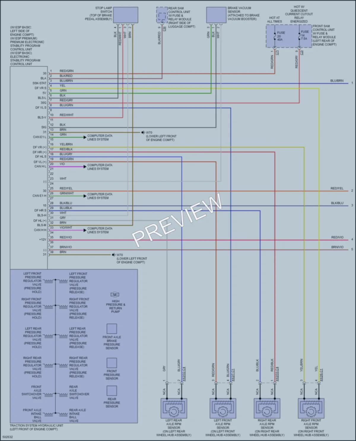 2016 MercedesBenz CLS550 Anti Lock Brakes wiring diagram preview
