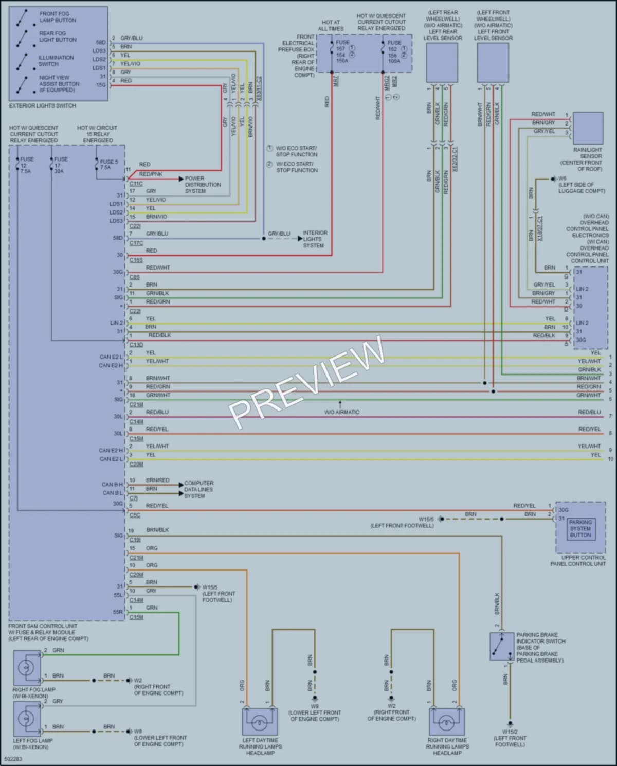 2016 MercedesBenz CLS550 Headlights wiring diagram preview