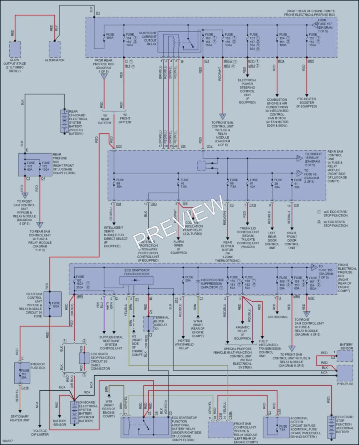 2016 MercedesBenz E250BLUETEC Power Distribution wiring diagram preview