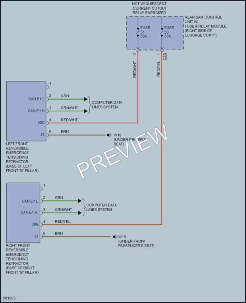 2016 MercedesBenz E250BLUETEC Supplemental Restraints wiring diagram preview