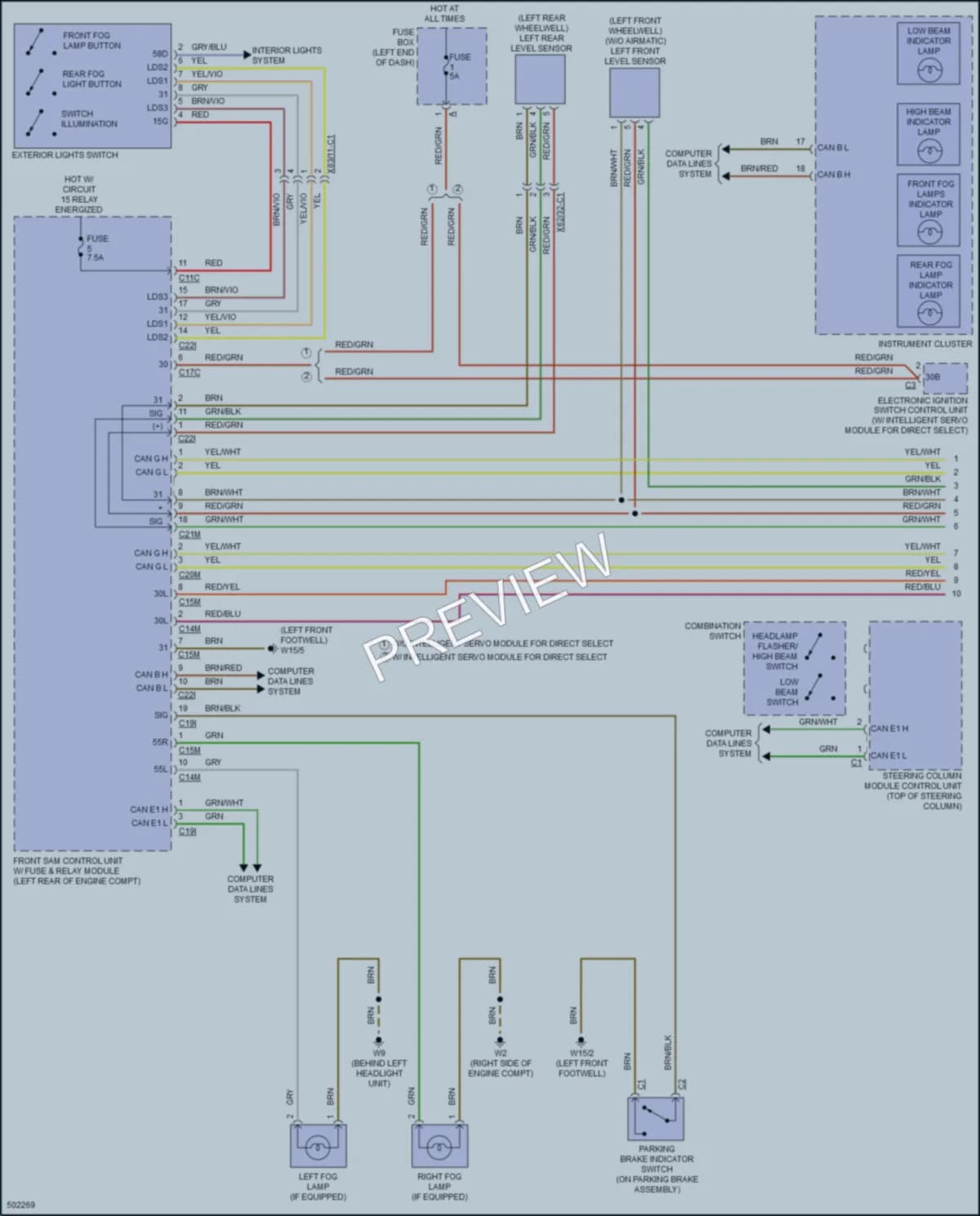2016 MercedesBenz E350 Headlights wiring diagram preview