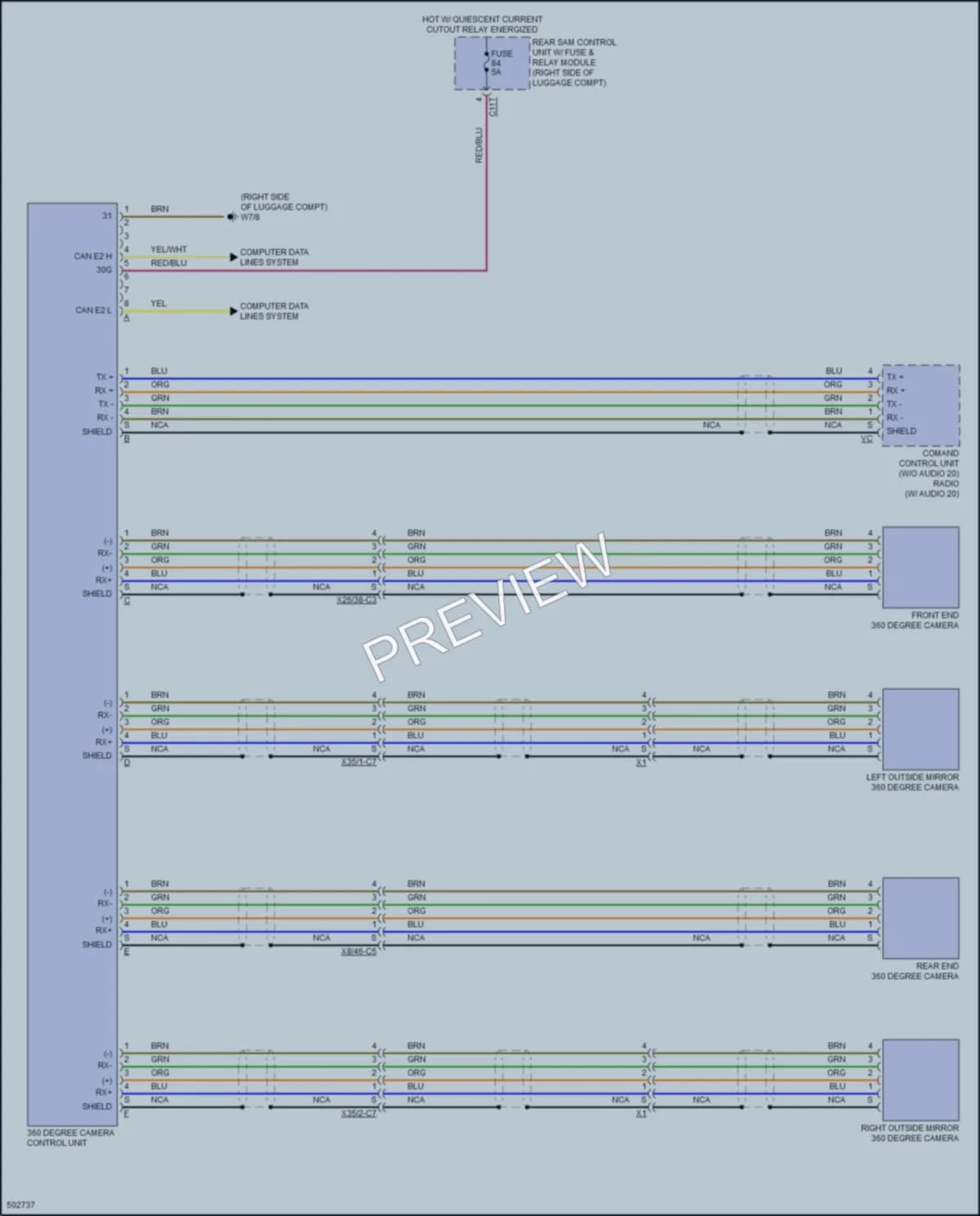 2016 MercedesBenz E350 Navigation wiring diagram preview
