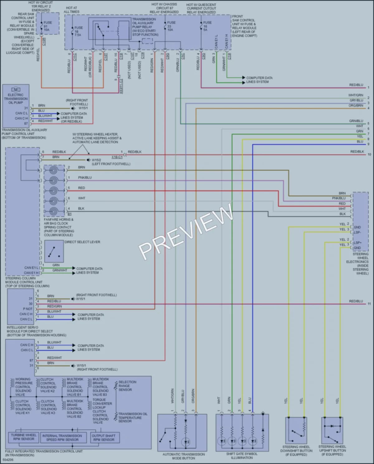 2016 MercedesBenz E350 Transmission wiring diagram preview