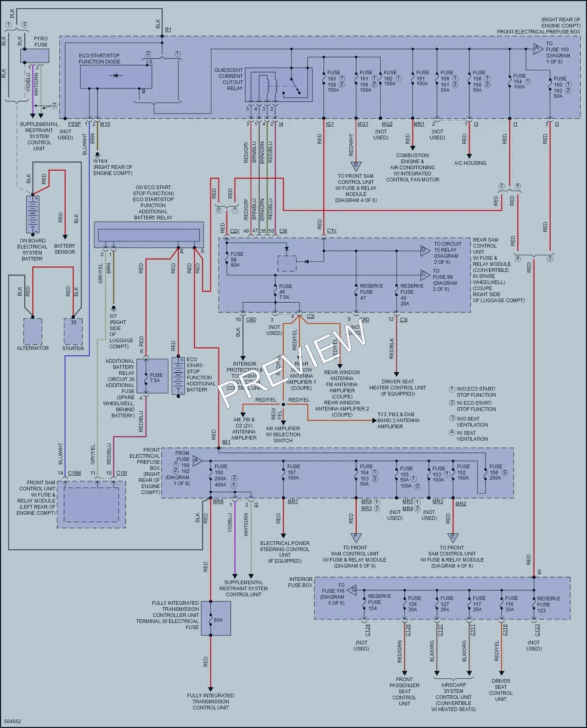 2016 MercedesBenz E400 Power Distribution wiring diagram preview