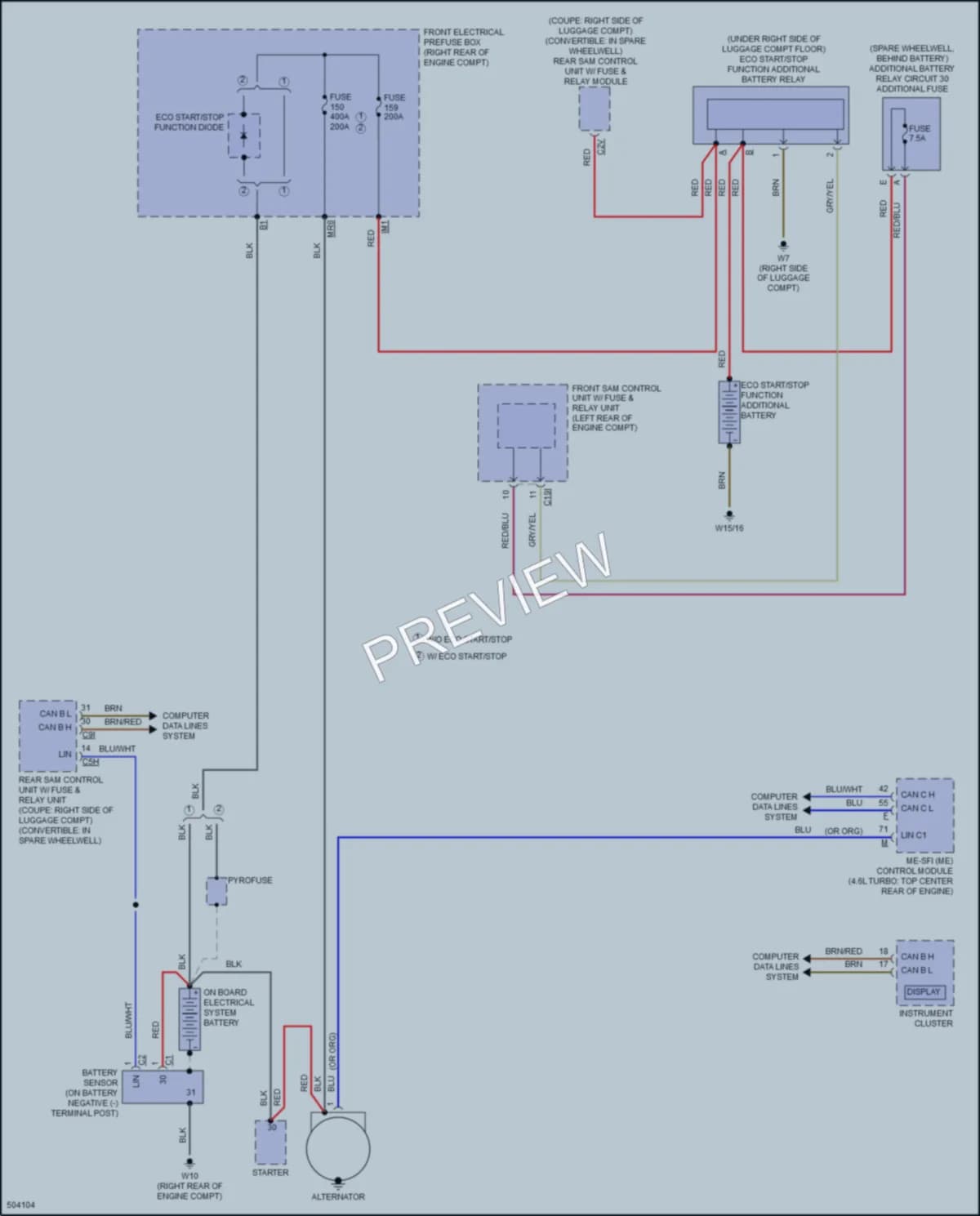 2016 MercedesBenz E400 Starting Charging wiring diagram preview