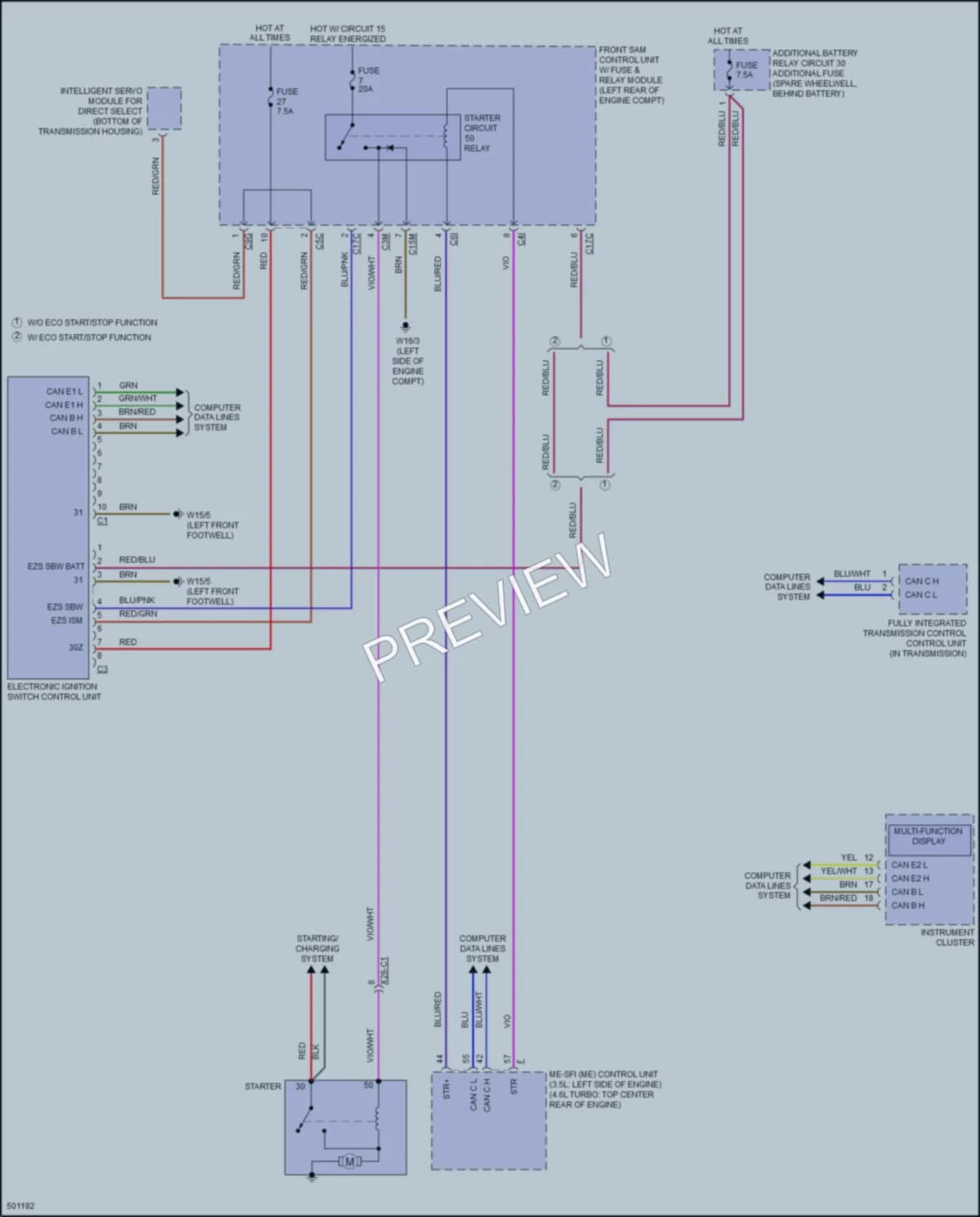 2016 MercedesBenz E550 Anti Theft wiring diagram preview