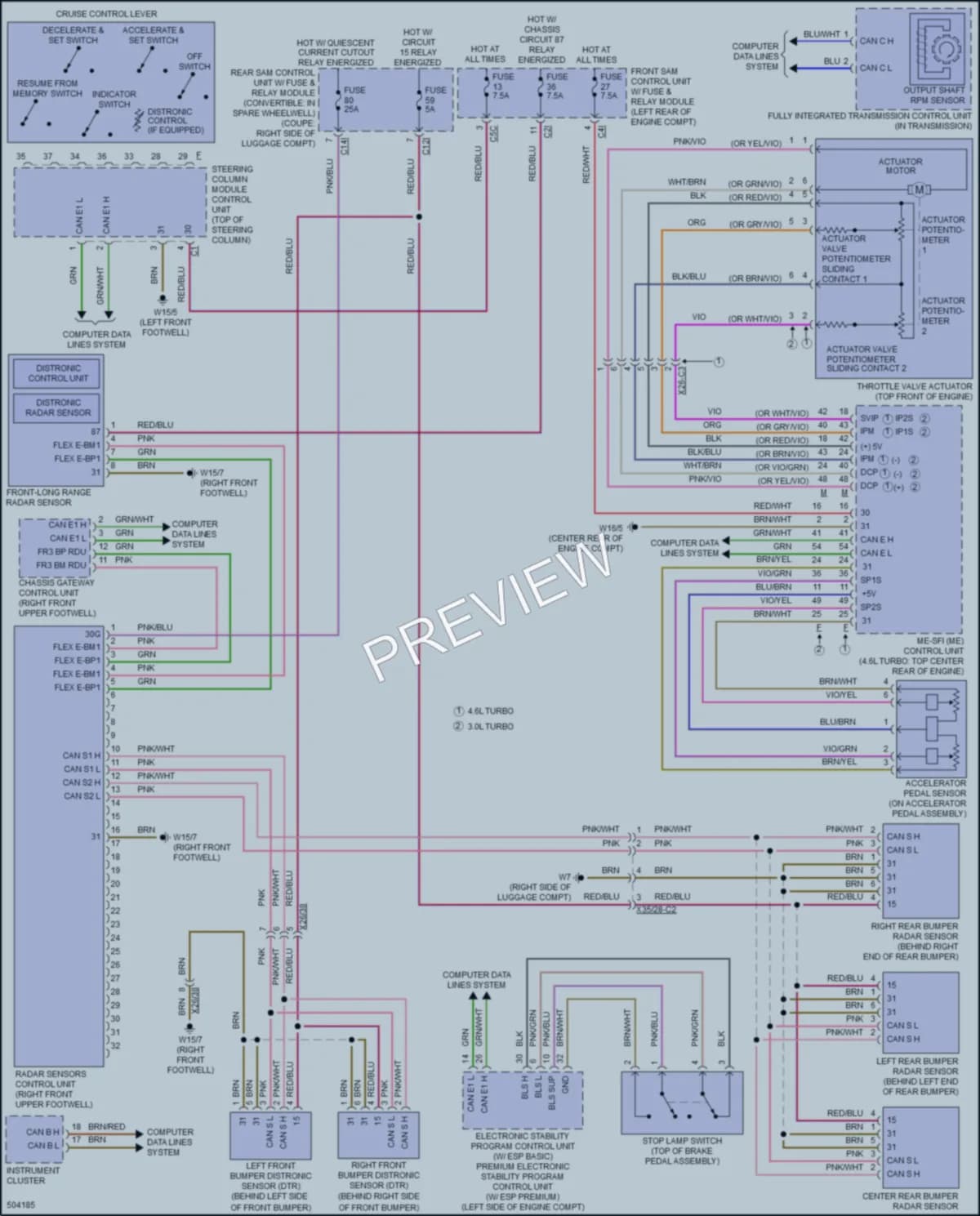2016 MercedesBenz E550 Cruise Control wiring diagram preview