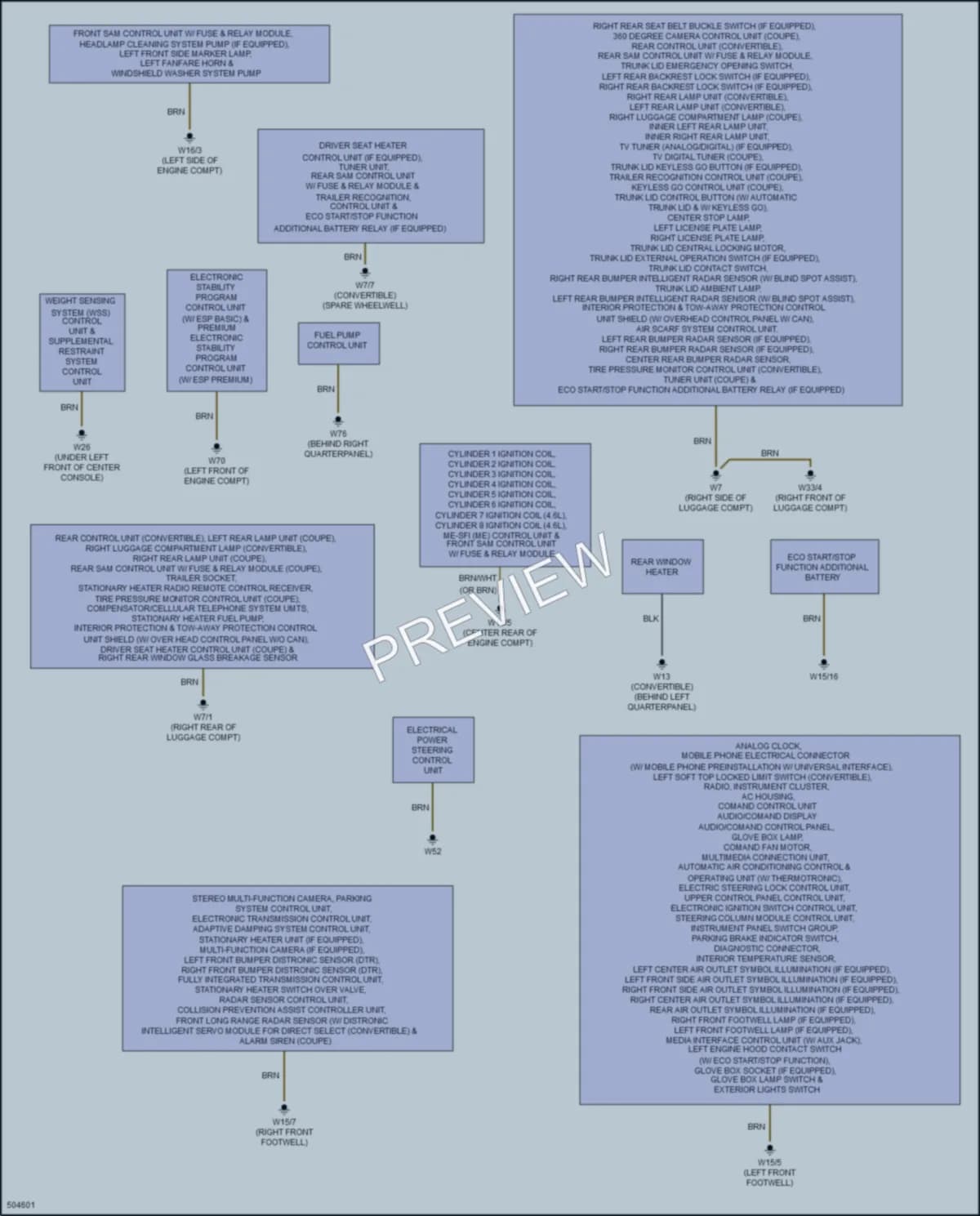 2016 MercedesBenz E550 Ground Distribution wiring diagram preview