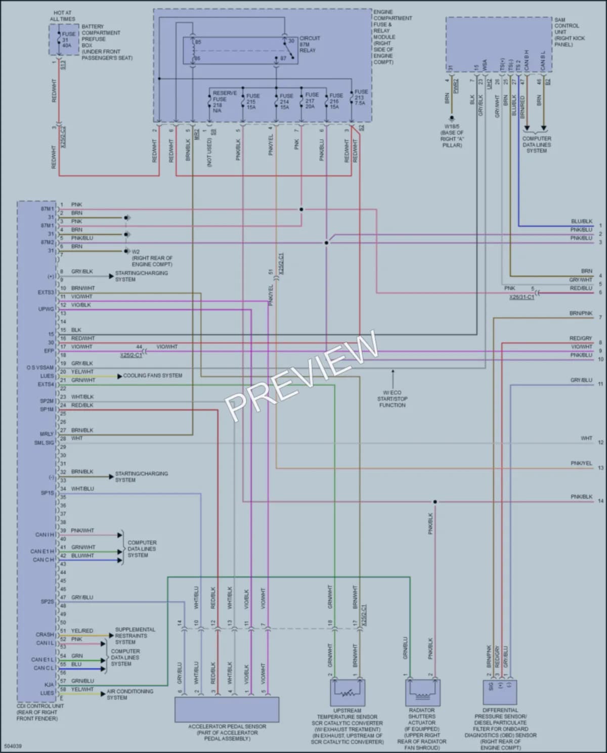 2016 MercedesBenz GL350BLUETEC Engine Performance wiring diagram preview