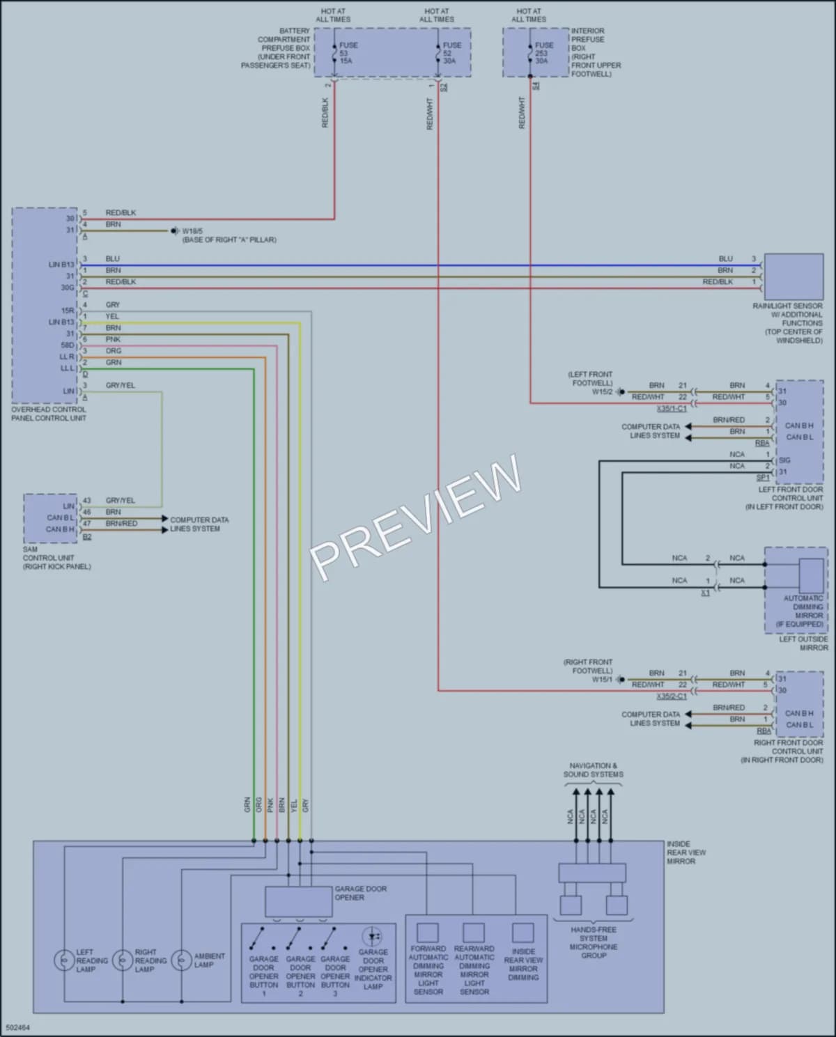 2016 MercedesBenz GL350BLUETEC Power Mirrors wiring diagram preview