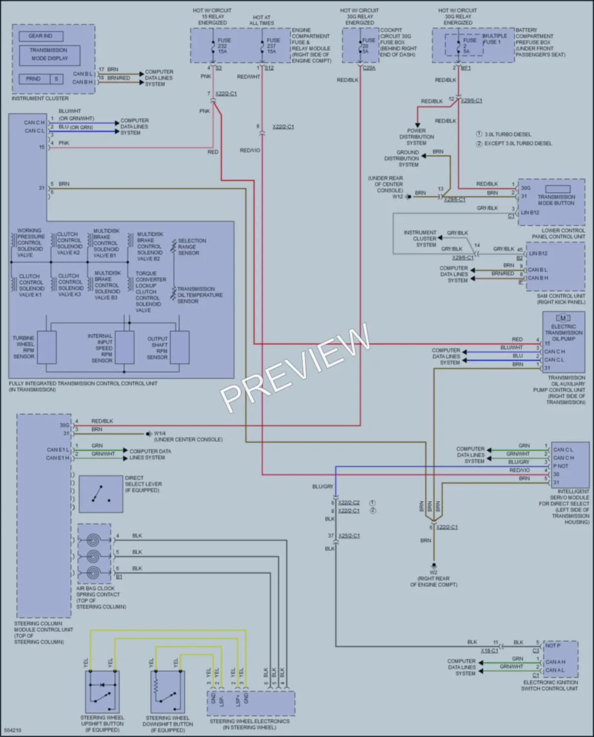 2016 MercedesBenz GL350BLUETEC Transmission wiring diagram preview