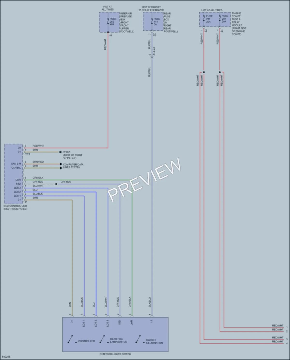 2016 MercedesBenz GL450 Headlights wiring diagram preview