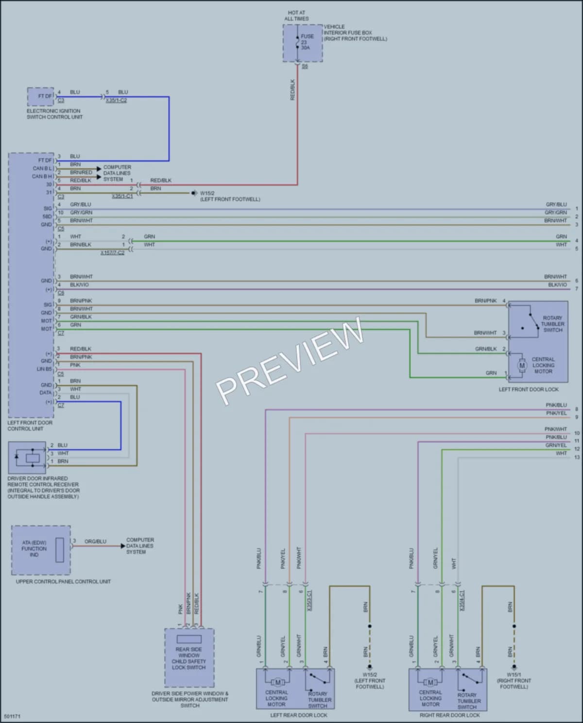 2016 MercedesBenz GLA250 Anti Theft wiring diagram preview