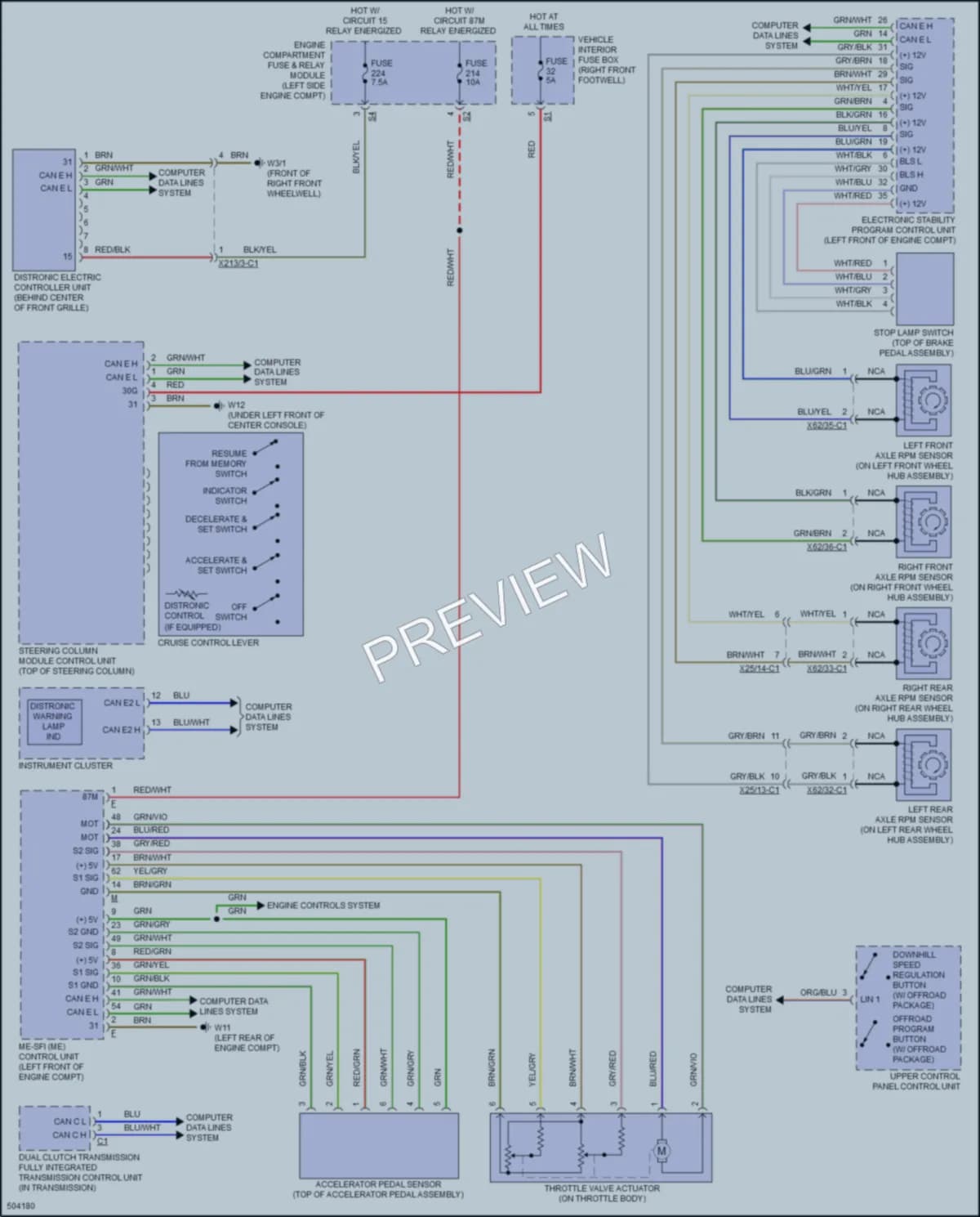 2016 MercedesBenz GLA250 Cruise Control wiring diagram preview