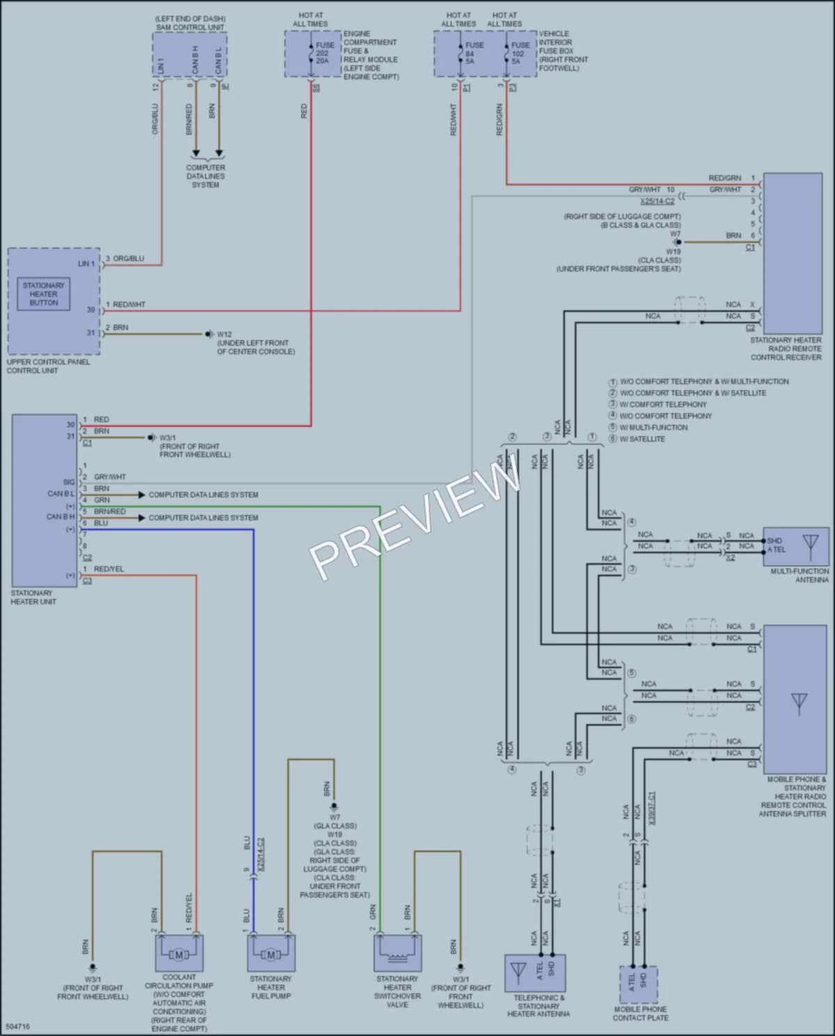 2016 MercedesBenz GLA250 Engine Accessories wiring diagram preview