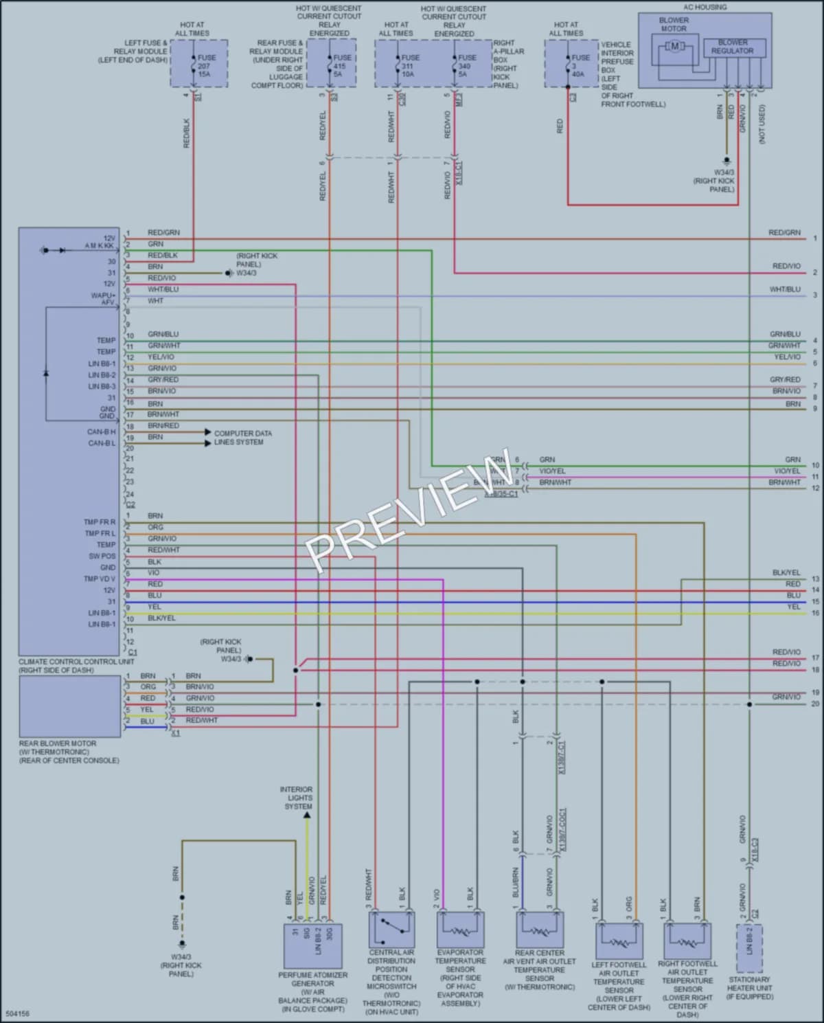 2016 MercedesBenz GLC300 Air Conditioning wiring diagram preview