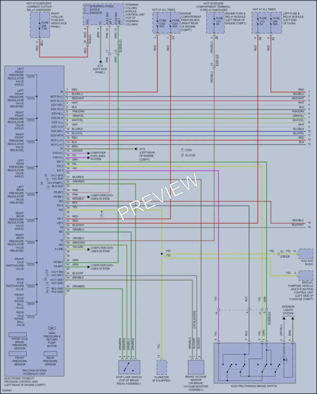 2016 MercedesBenz GLC300 Anti Lock Brakes wiring diagram preview