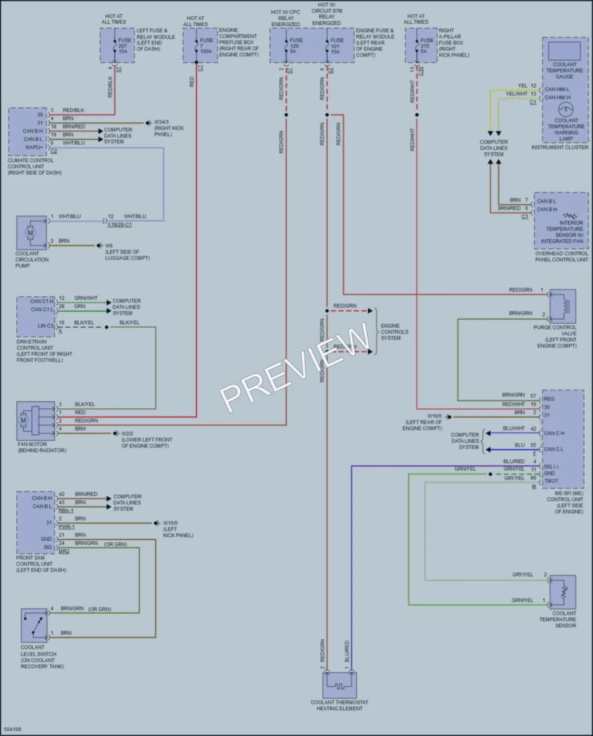 2016 MercedesBenz GLC300 Cooling Fan wiring diagram preview