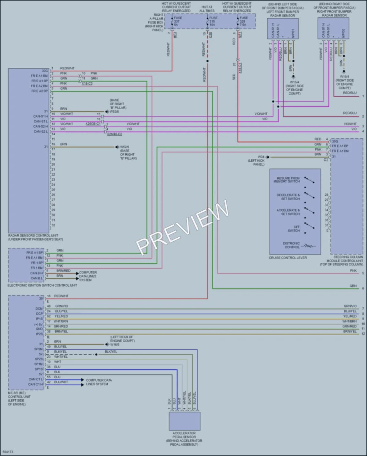 2016 MercedesBenz GLC300 Cruise Control wiring diagram preview