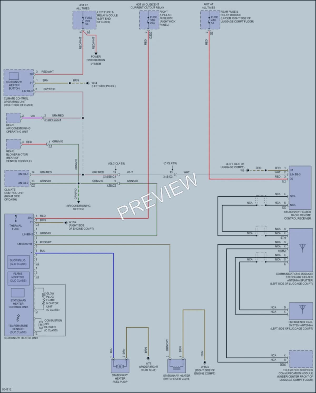 2016 MercedesBenz GLC300 Engine Accessories wiring diagram preview