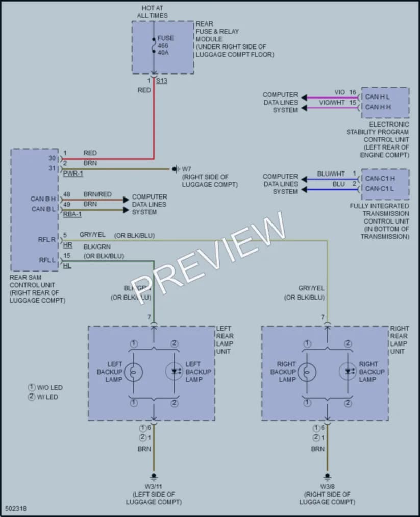2016 MercedesBenz GLC300 Exterior Lights wiring diagram preview