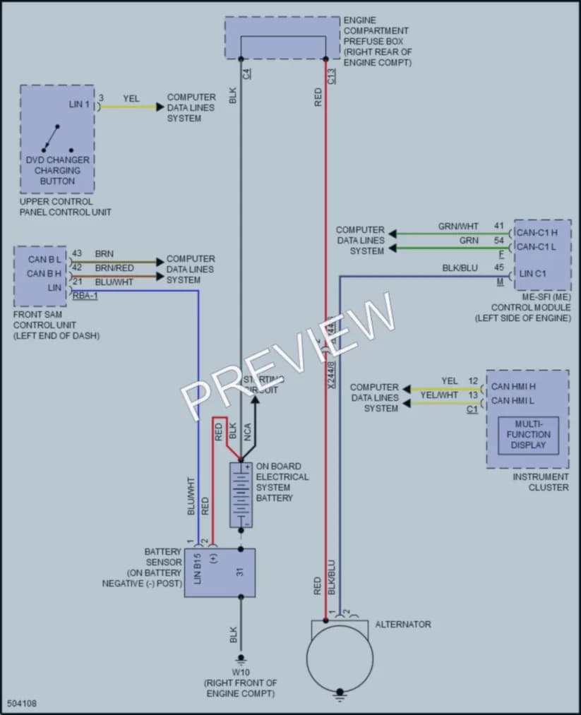 2016 MercedesBenz GLC300 Starting Charging wiring diagram preview