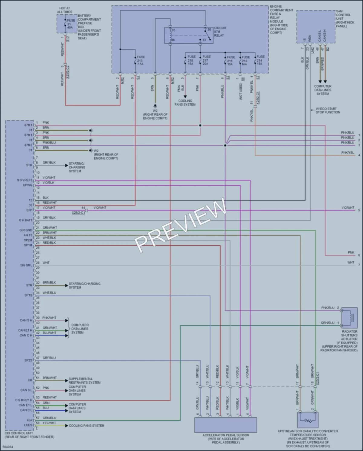 2016 MercedesBenz GLE300d Engine Performance wiring diagram preview