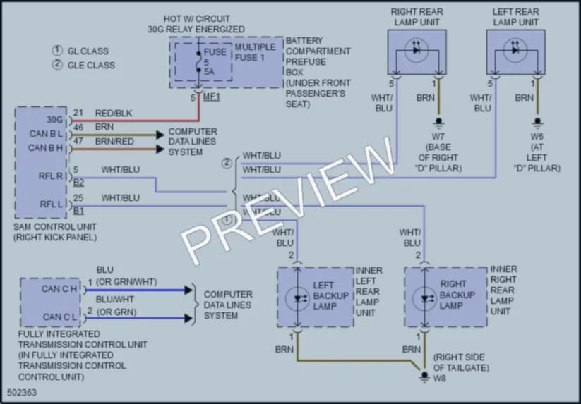 2016 MercedesBenz GLE300d Exterior Lights wiring diagram preview