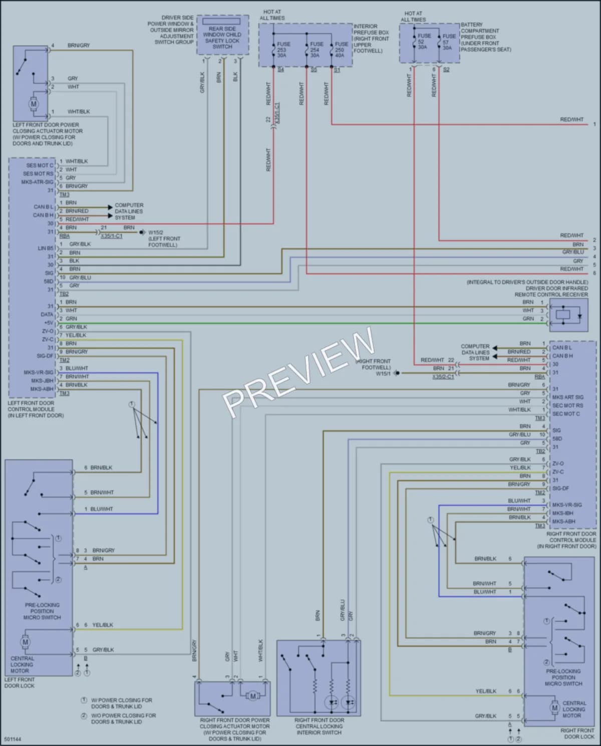 2016 MercedesBenz GLE300d Power Door Locks wiring diagram preview