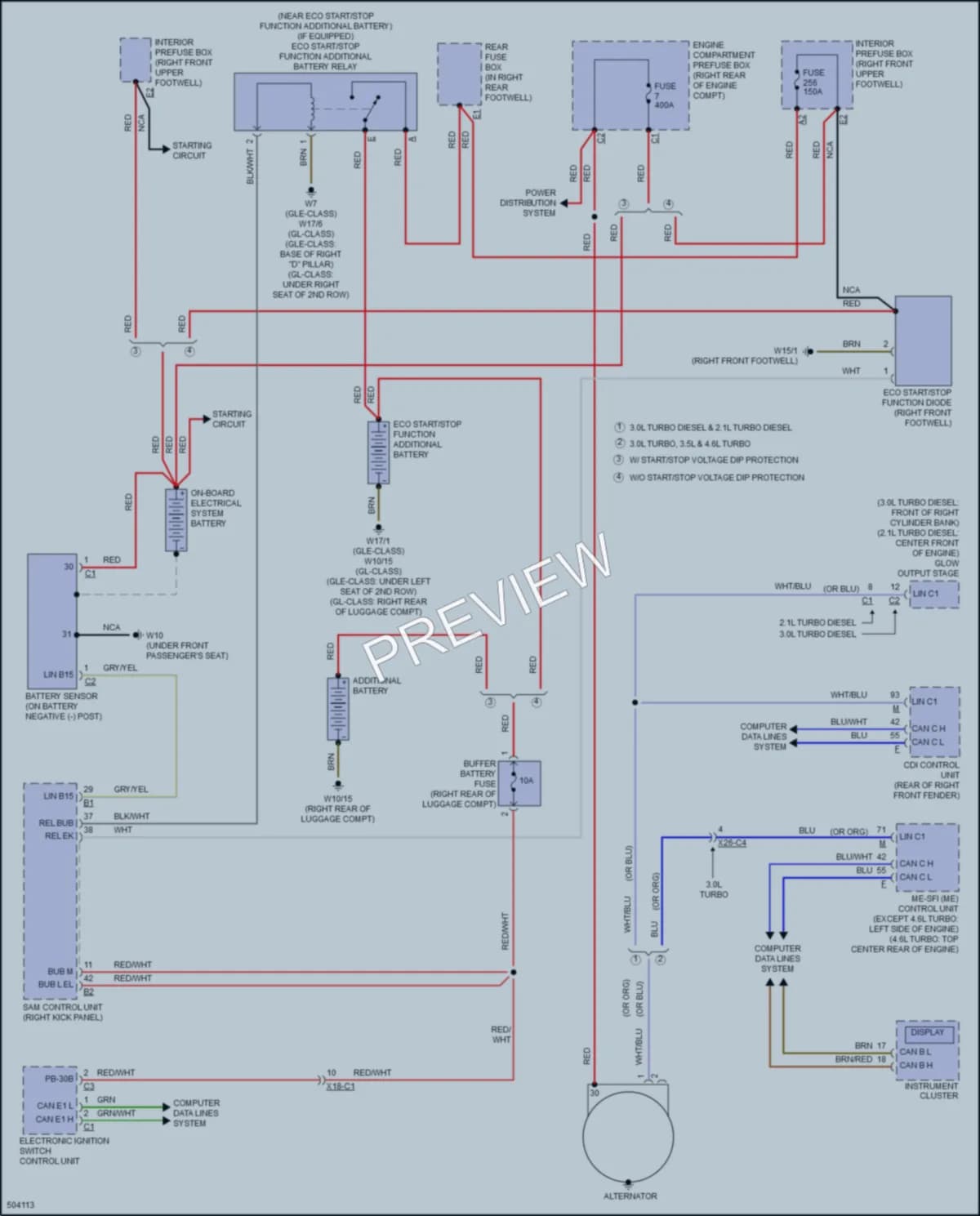 2016 MercedesBenz GLE350 Starting Charging wiring diagram preview