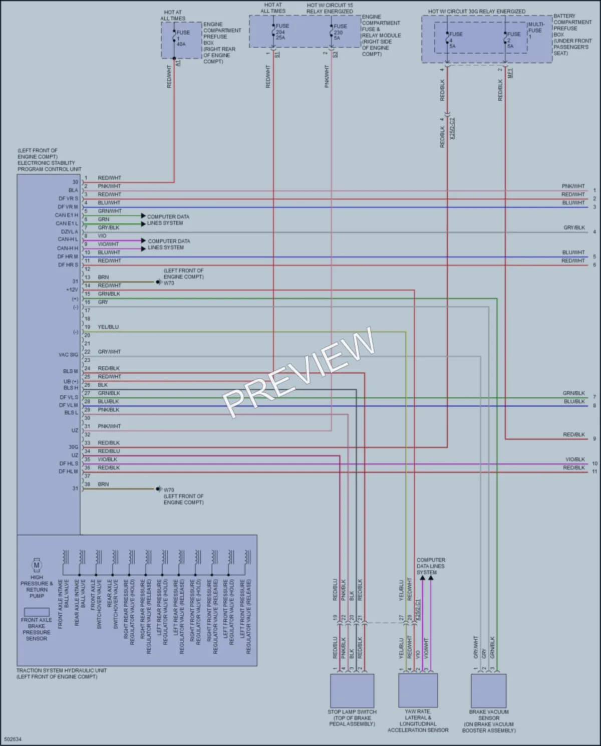 2016 MercedesBenz GLE400 Anti Lock Brakes wiring diagram preview