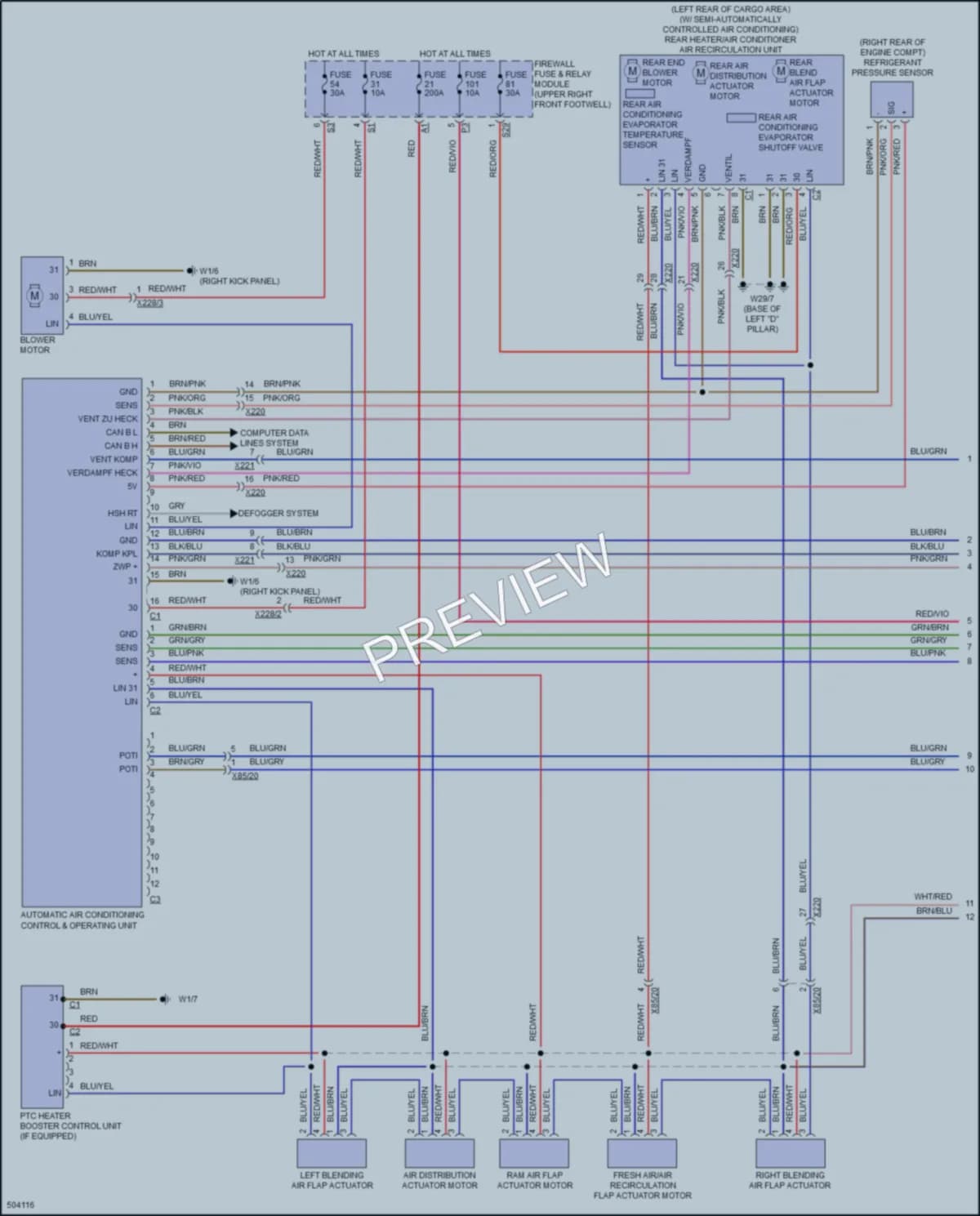 2016 MercedesBenz Metris Air Conditioning wiring diagram preview