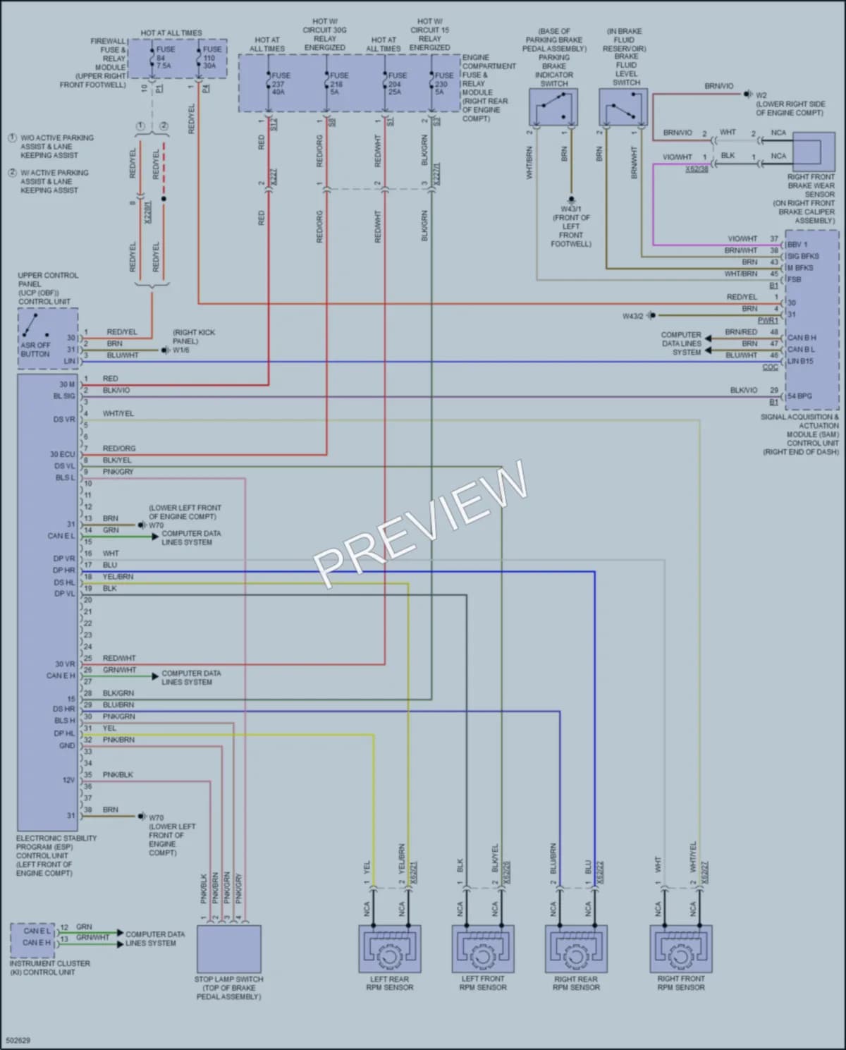 2016 MercedesBenz Metris Anti Lock Brakes wiring diagram preview