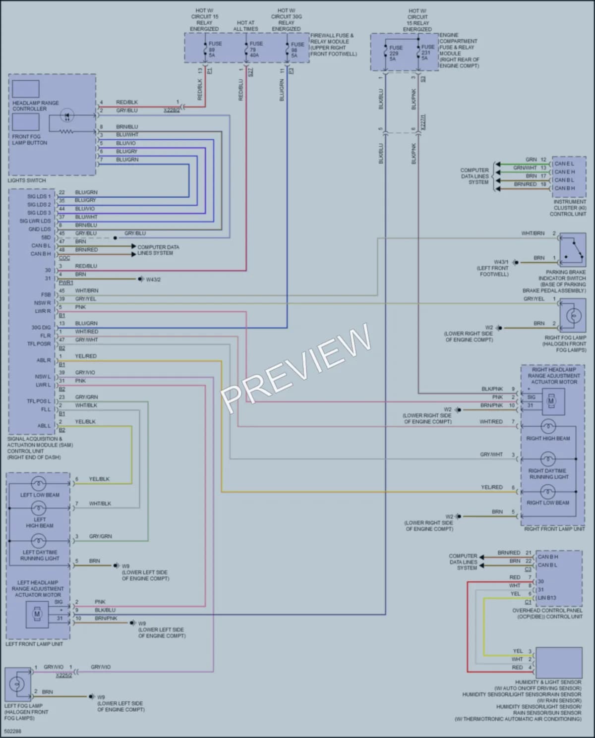 2016 MercedesBenz Metris Headlights wiring diagram preview