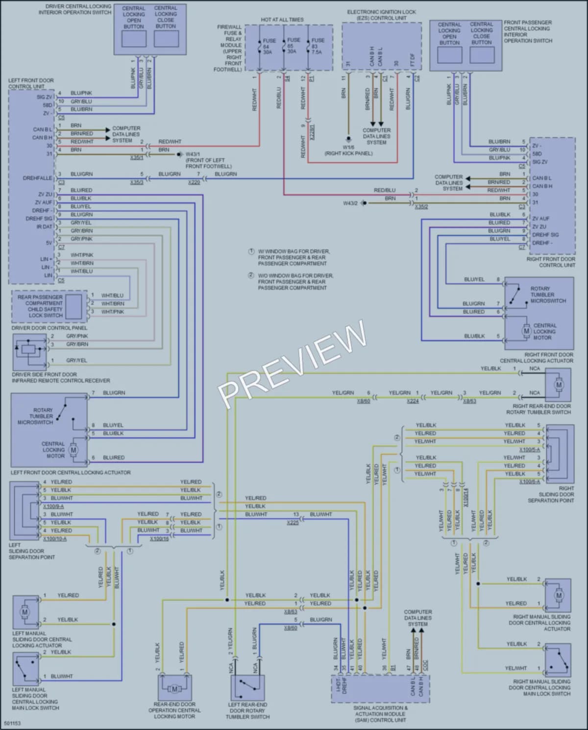 2016 MercedesBenz Metris Power Door Locks wiring diagram preview