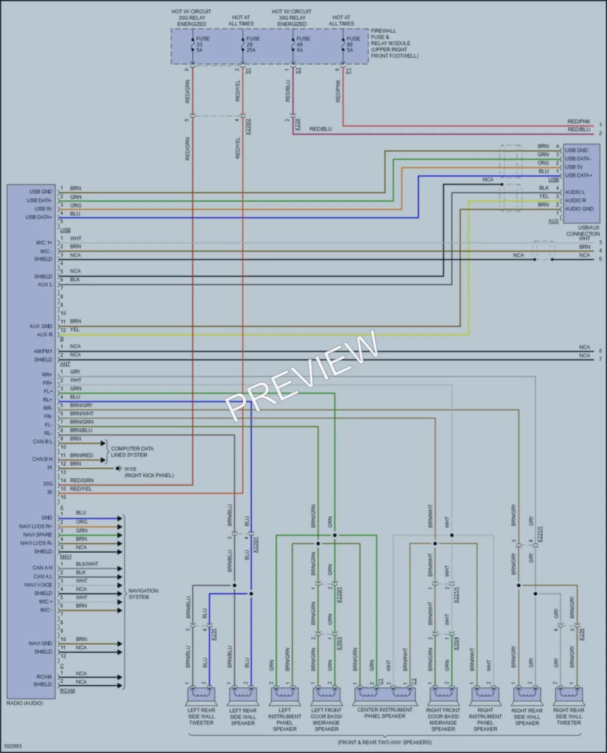 2016 MercedesBenz Metris Radio wiring diagram preview